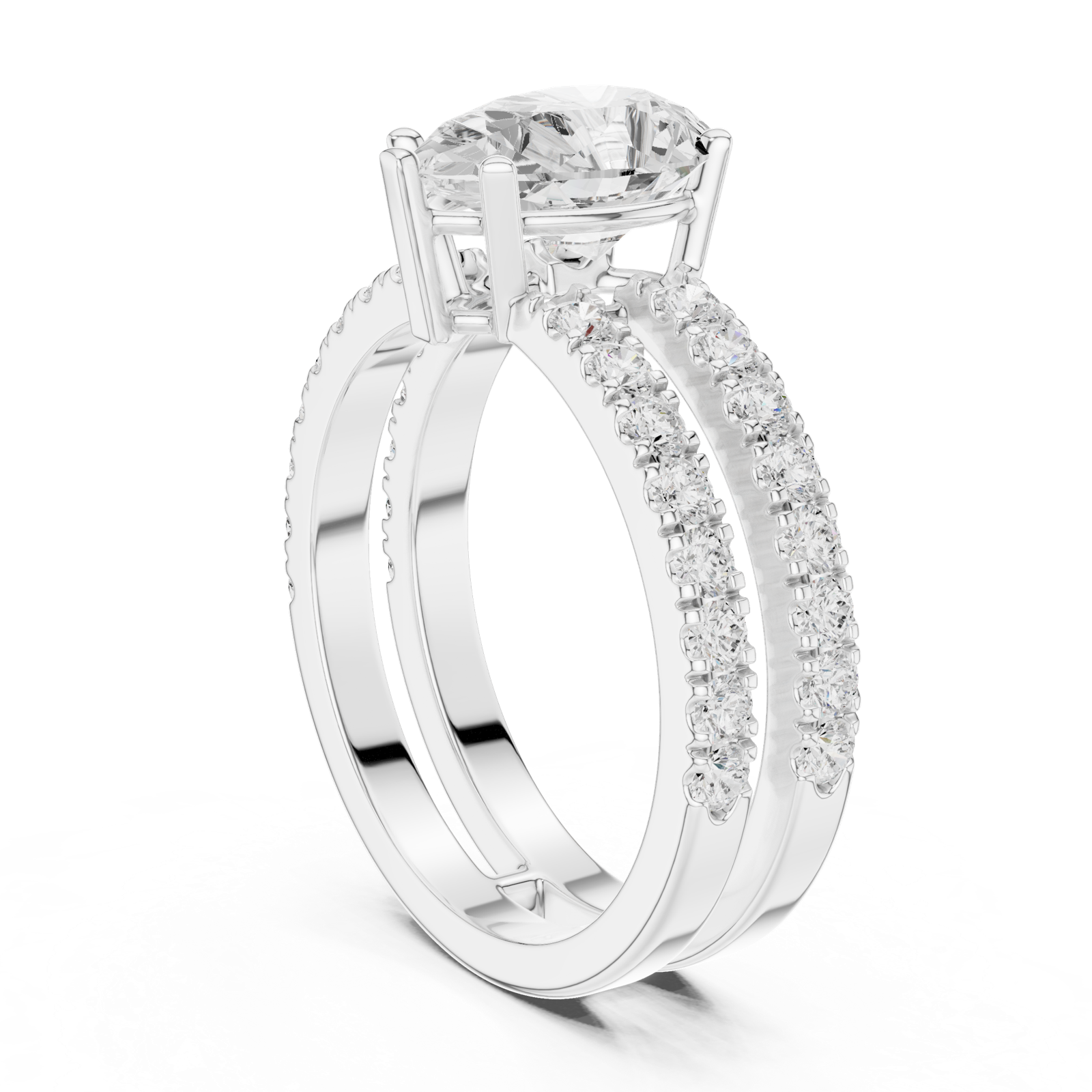 Gold Ring DDLR-1094, White Gold, view 1