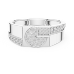 Gold Ring LR-01 (35), White Gold, view 4