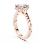 Gold Jewelry, Cushion center stone, Rose Gold, view 1