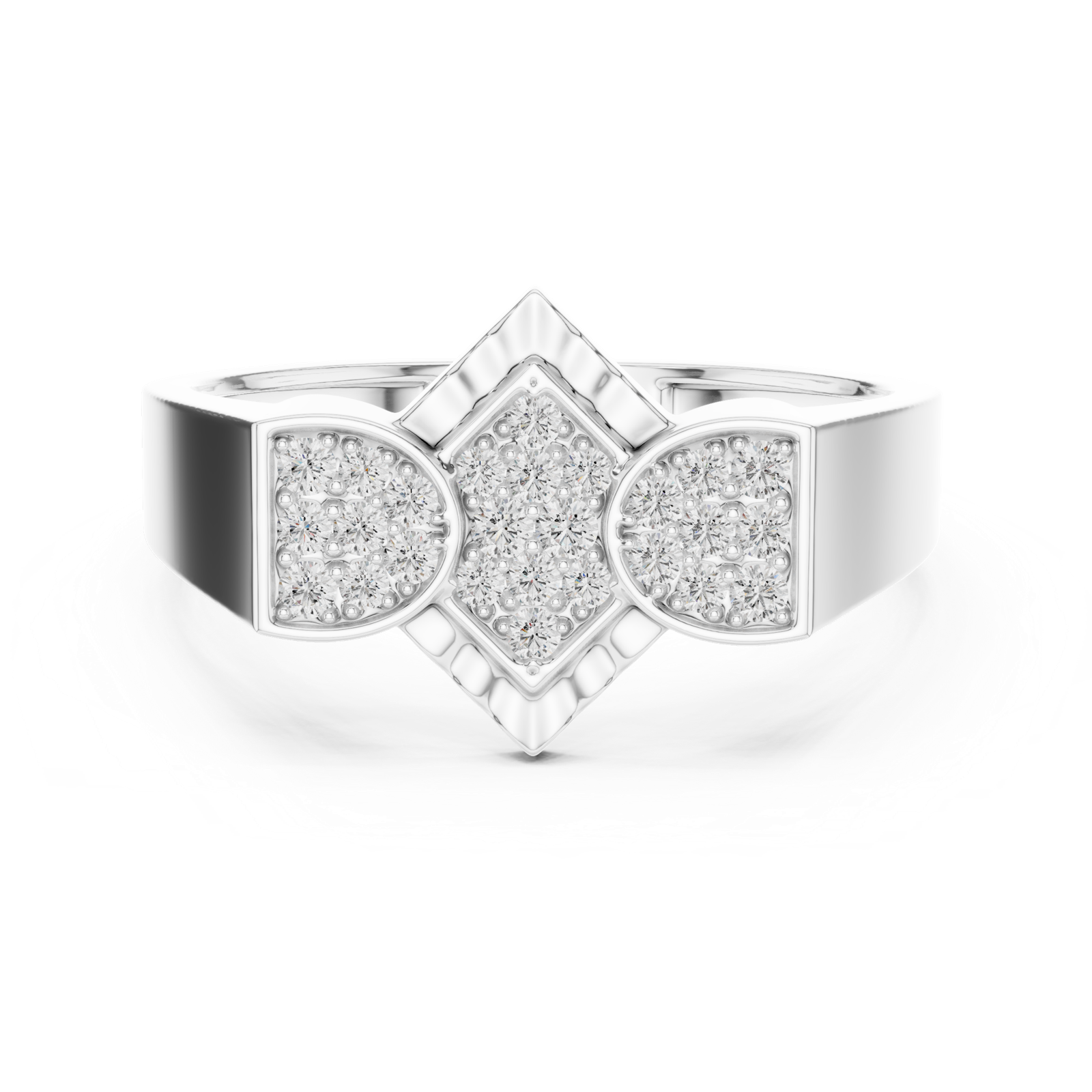 Gold Ring LR-01 (3), White Gold