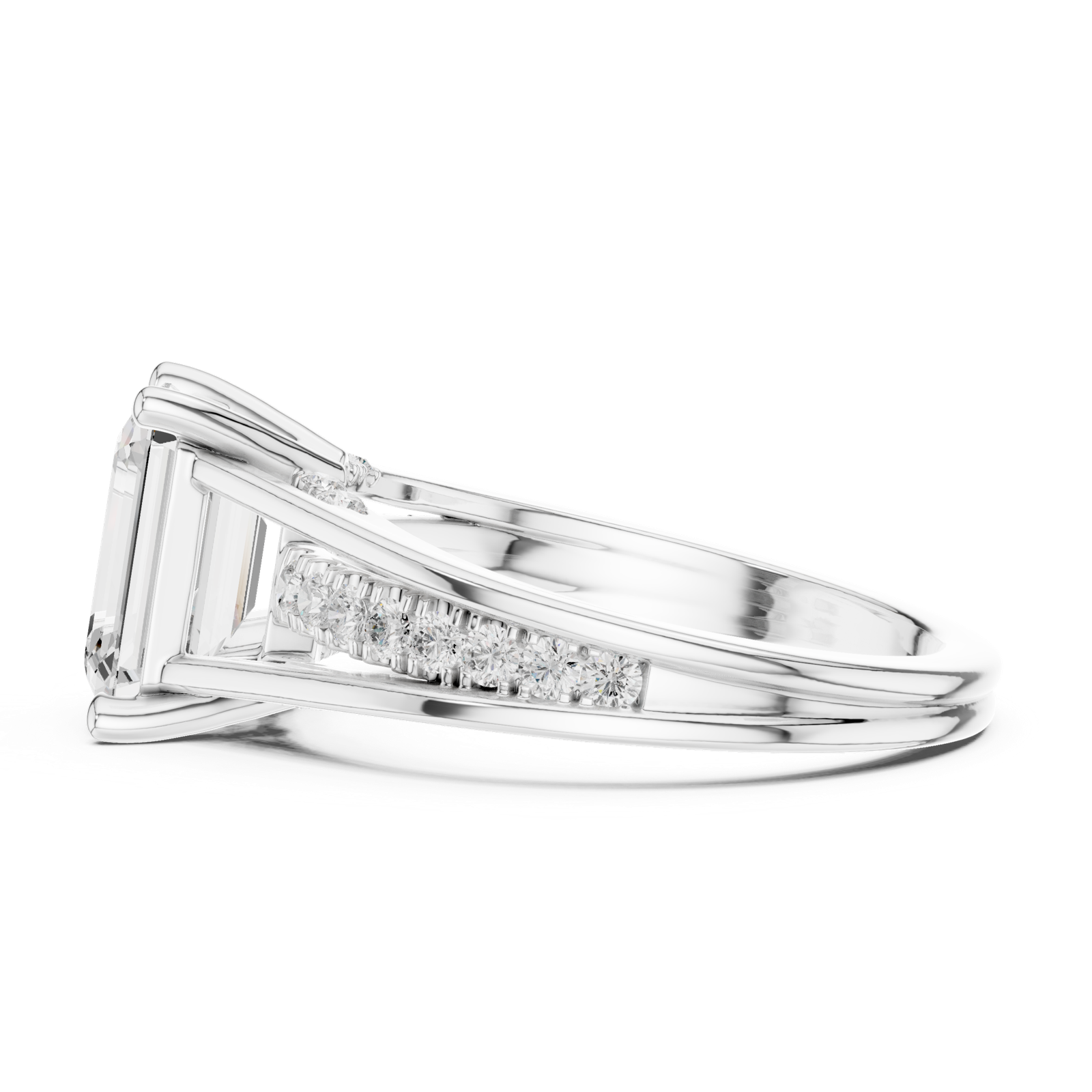 Gold Ring DDLR-253, White Gold, view 3