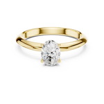Gold Jewelry L36-6, Oval center stone, Yellow Gold, view 4