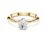 Gold Jewelry L36-6, Oval center stone, Yellow Gold, view 4