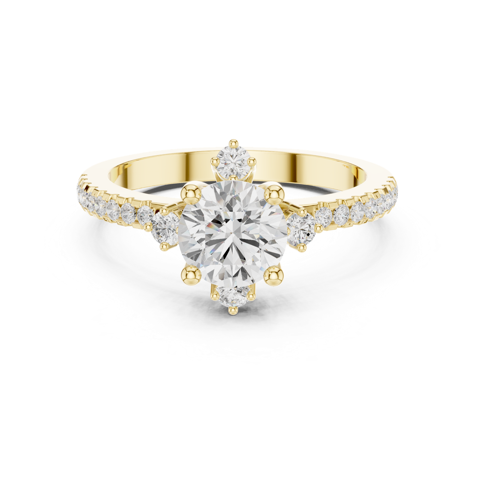 Gold Ring DDLR-325, Yellow Gold, view 4