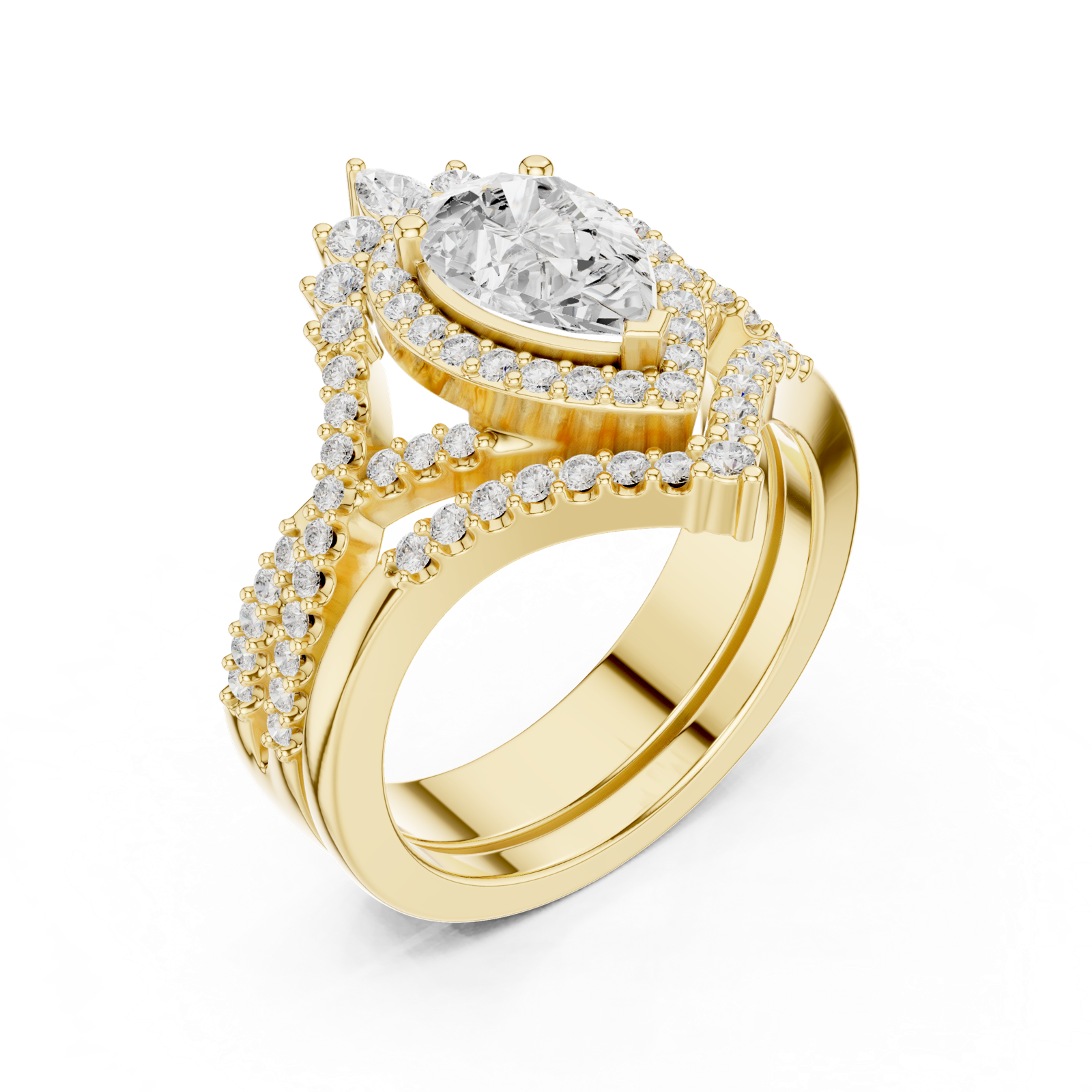 Gold Ring DDLR-353, Yellow Gold, view 2