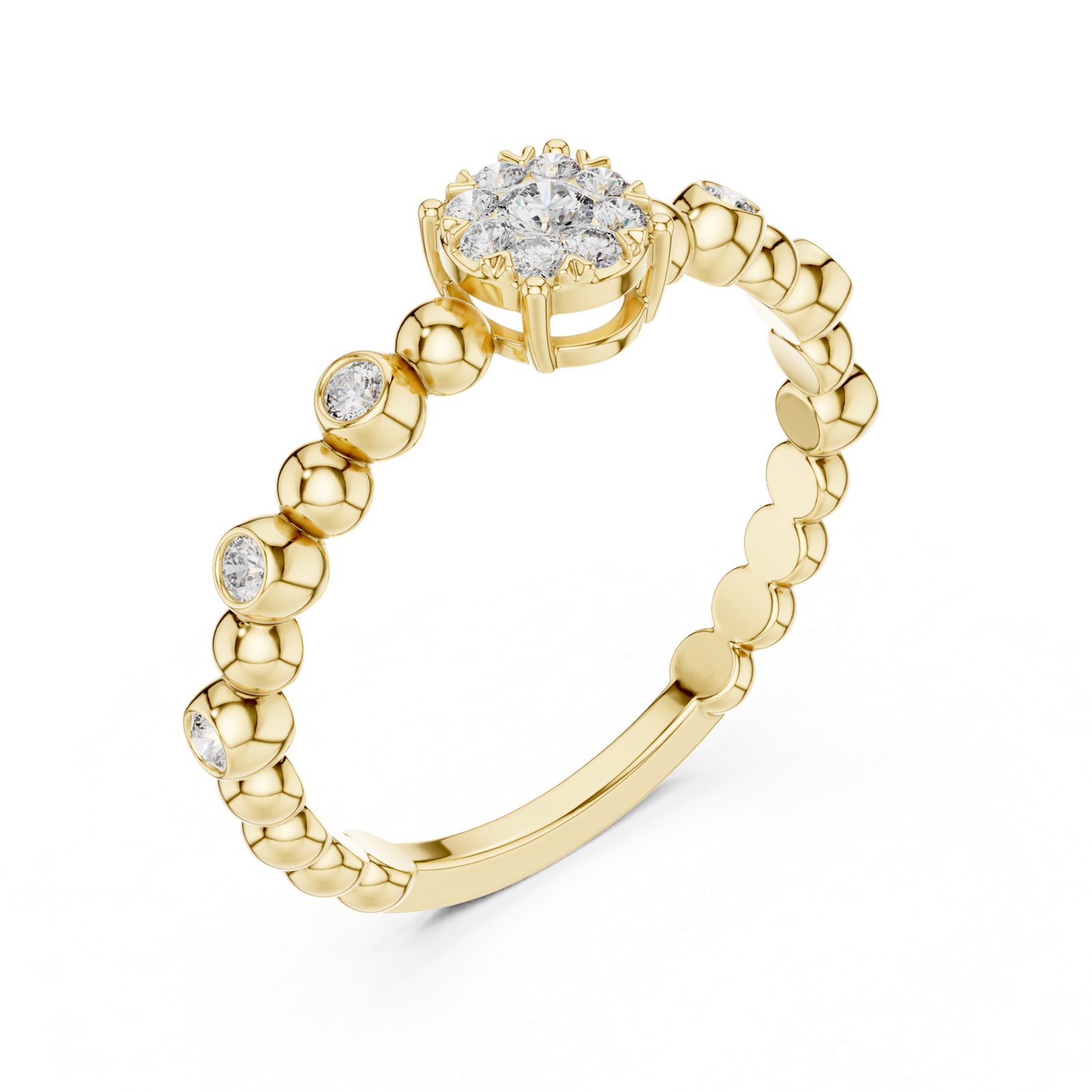 Gold Ring 19-120010L, Yellow Gold, view 2