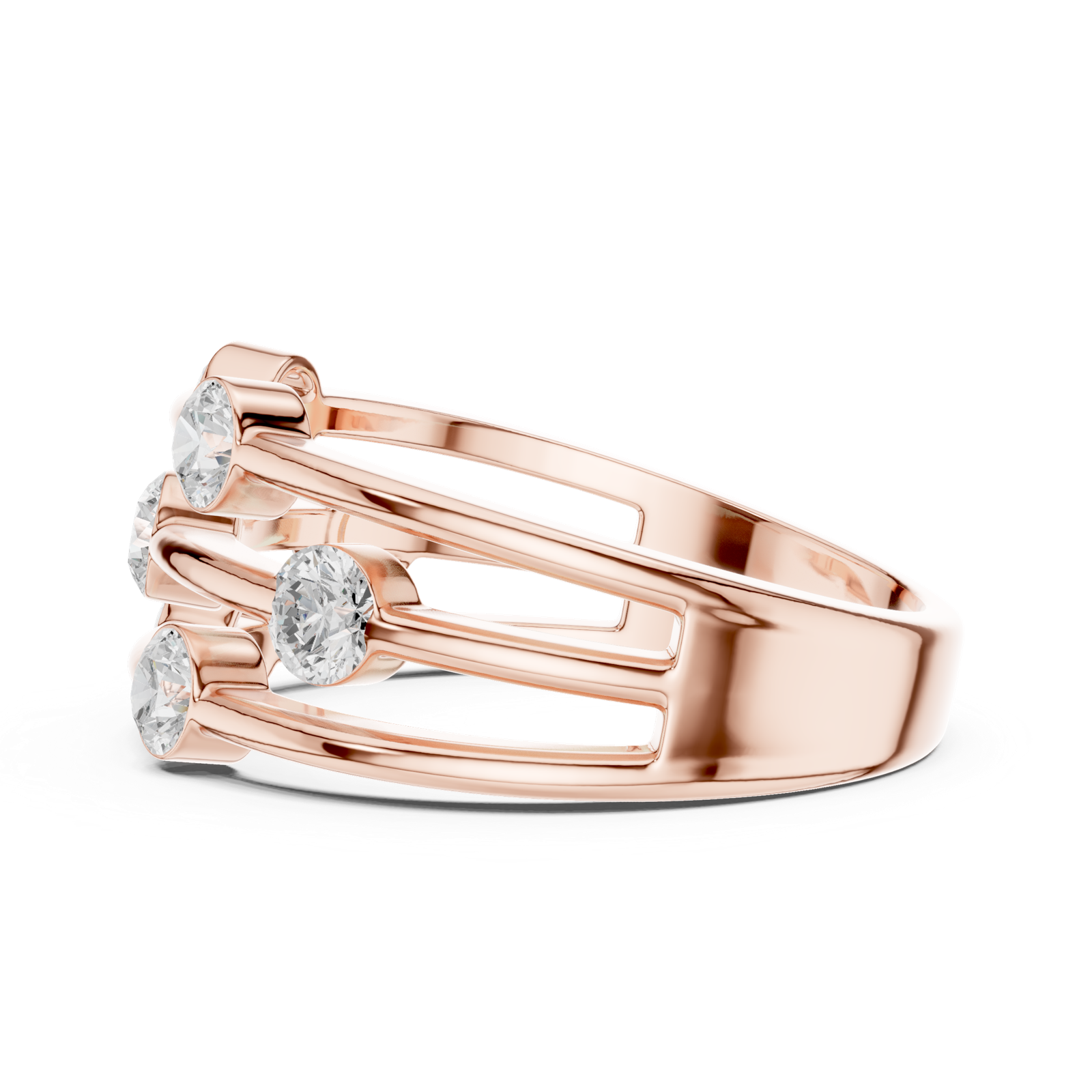 Gold Ring DDLR-464, Rose Gold, view 3
