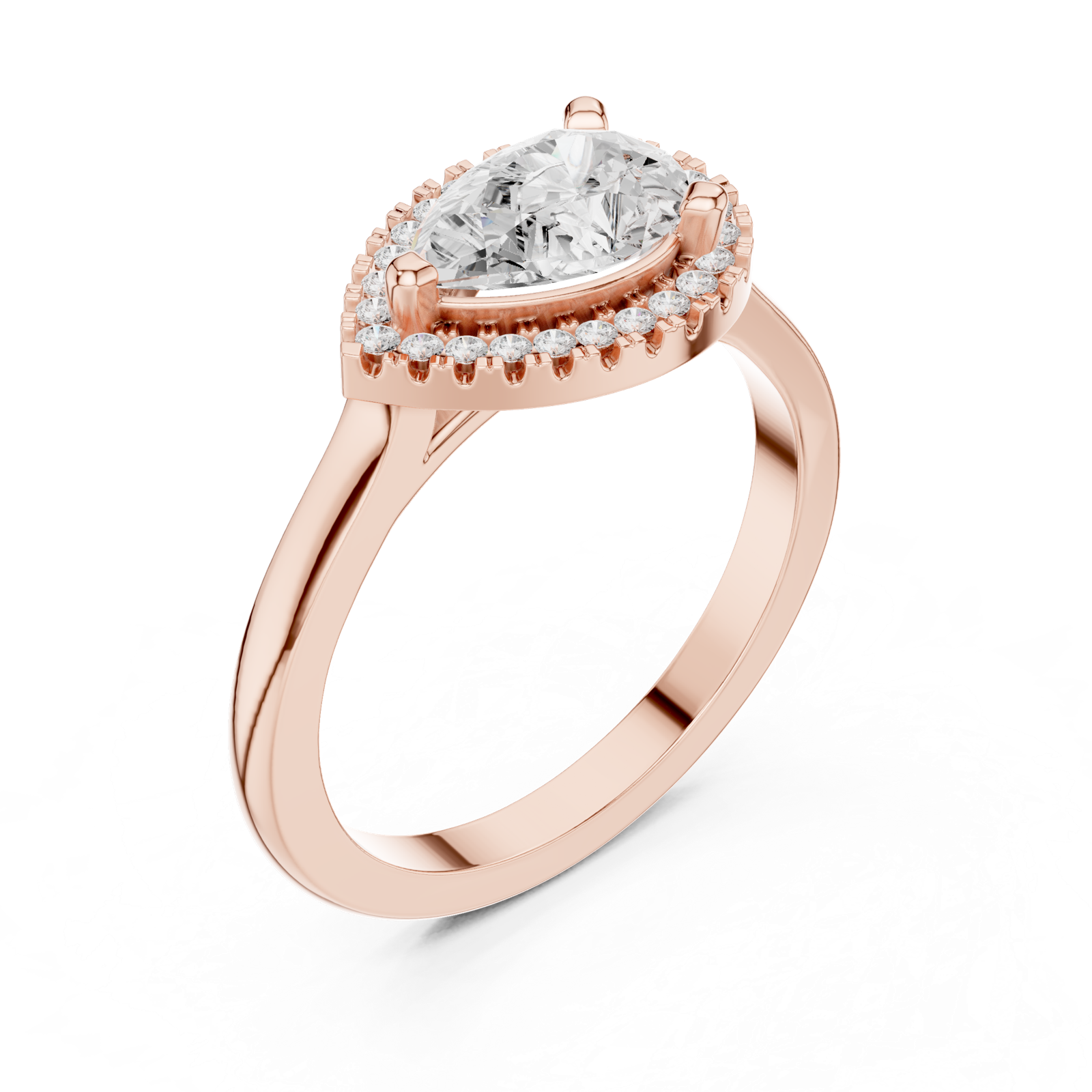 Gold Ring DDLR-346, Rose Gold, view 2