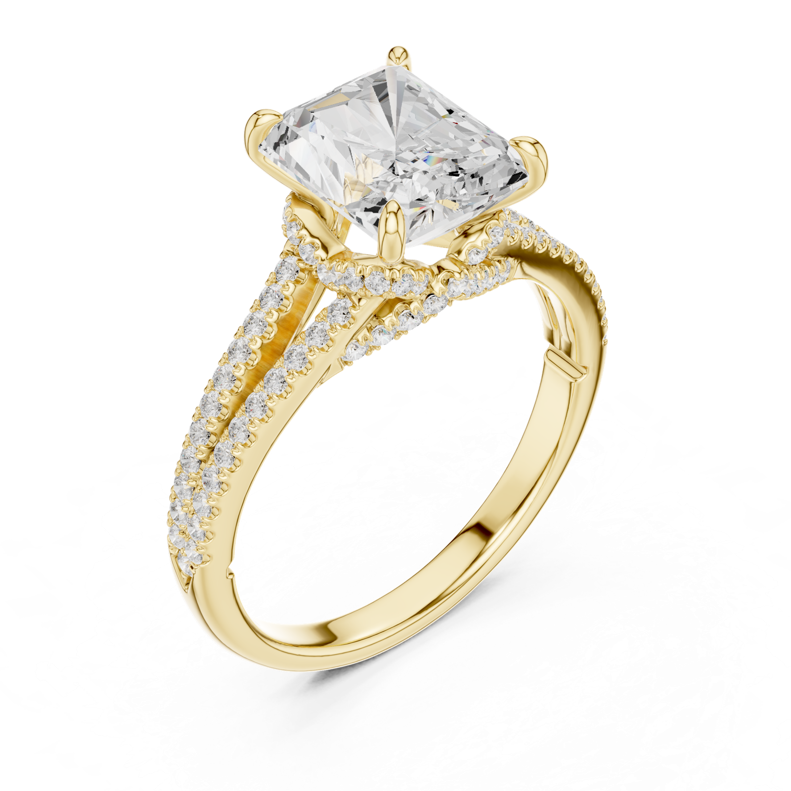 Gold Ring DDLR-252, Yellow Gold, view 2