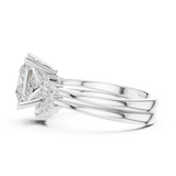 Gold Ring DDLR-440, Princess center stone, White Gold, view 3