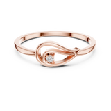 Gold Ring DR-6177, Rose Gold, view 4