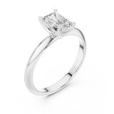 Gold Jewelry L36-6, Radiant center stone, White Gold, view 2