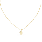 14K Solid Gold Lab Diamond Solitaire Pendant Necklace, Yellow Gold, view 4