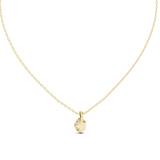 14K Solid Gold Lab Diamond Solitaire Pendant Necklace, Yellow Gold, view 4