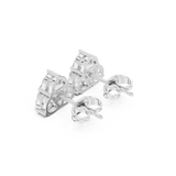 Gold Earrings APS-02-E, White Gold, view 2