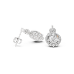 Gold Earrings 3-10016E_136, White Gold, view 1