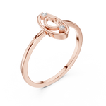 Gold Ring DR-6176, Rose Gold, view 2
