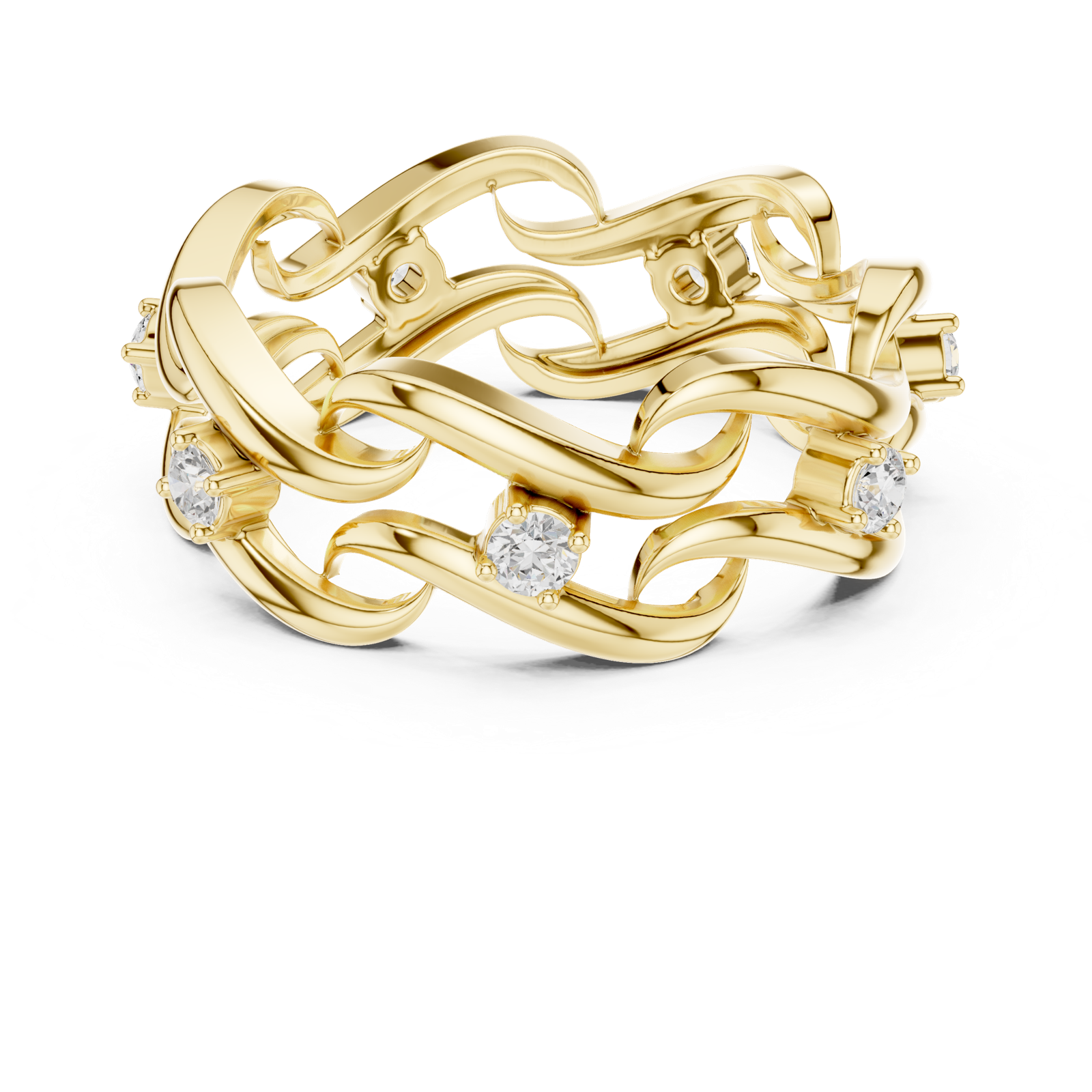 Gold Ring L22-R7, Yellow Gold, view 4