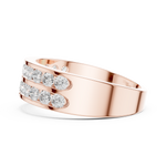 14K Solid Gold Lab Diamond Eternity Ring, Rose Gold, view 3