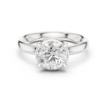 Gold Jewelry L36-10, Round center stone, White Gold