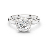 Gold Jewelry L36-10, Round center stone, White Gold