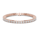 14K Solid Gold Lab Diamond Bracelet, Rose Gold