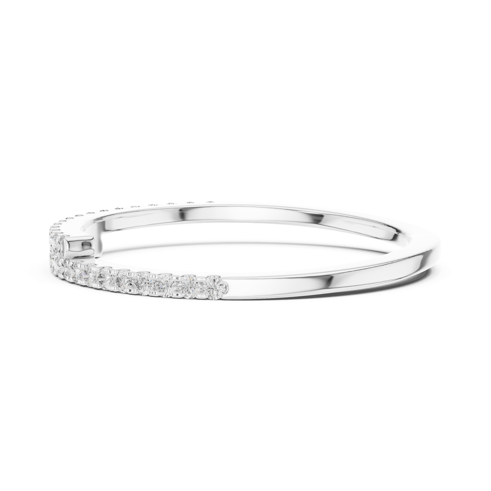 Gold Ring 12-10012@L, White Gold, view 3
