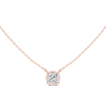 Gold Jewelry, Cushion center stone, Rose Gold, view 4