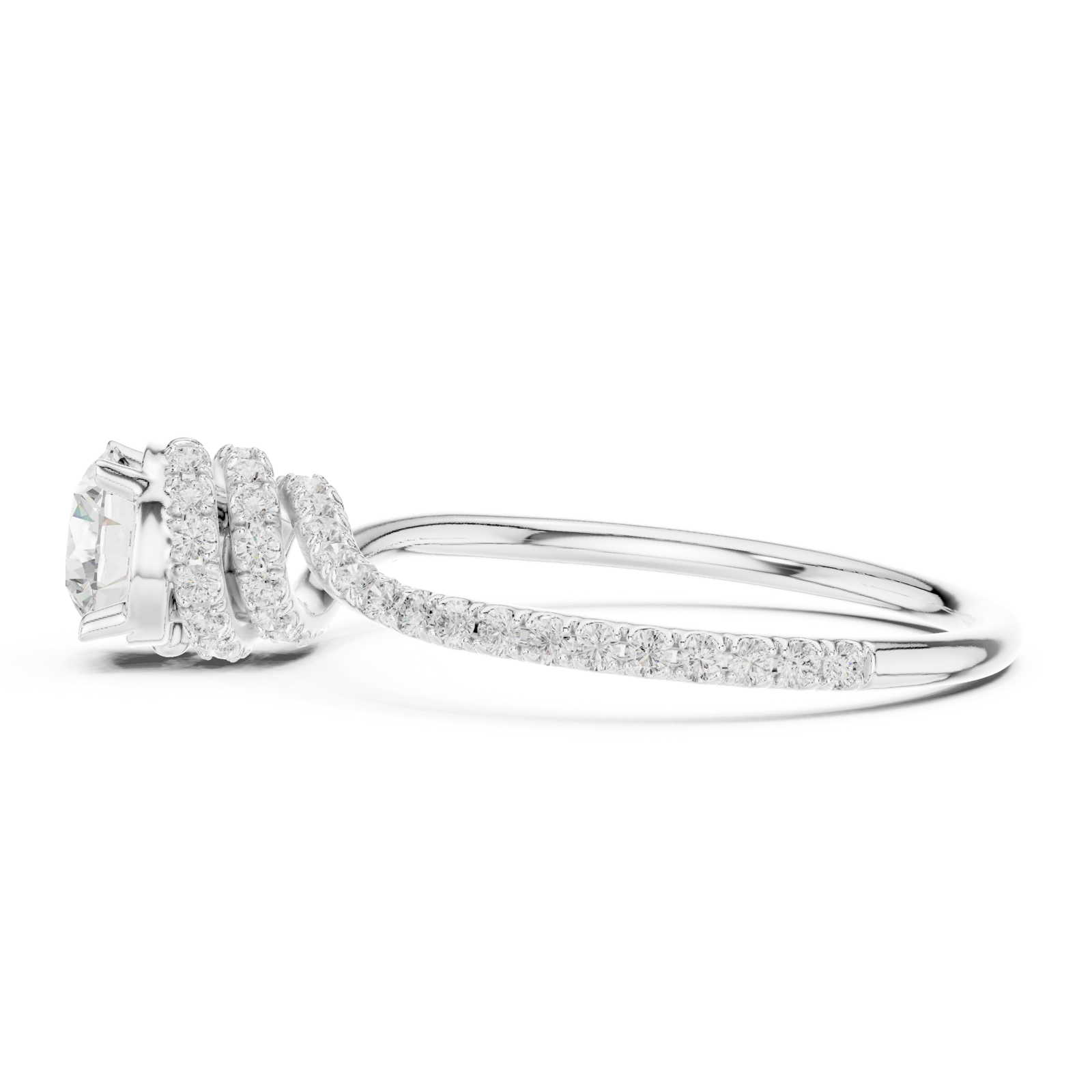 Gold Ring LR-0341, White Gold, view 3