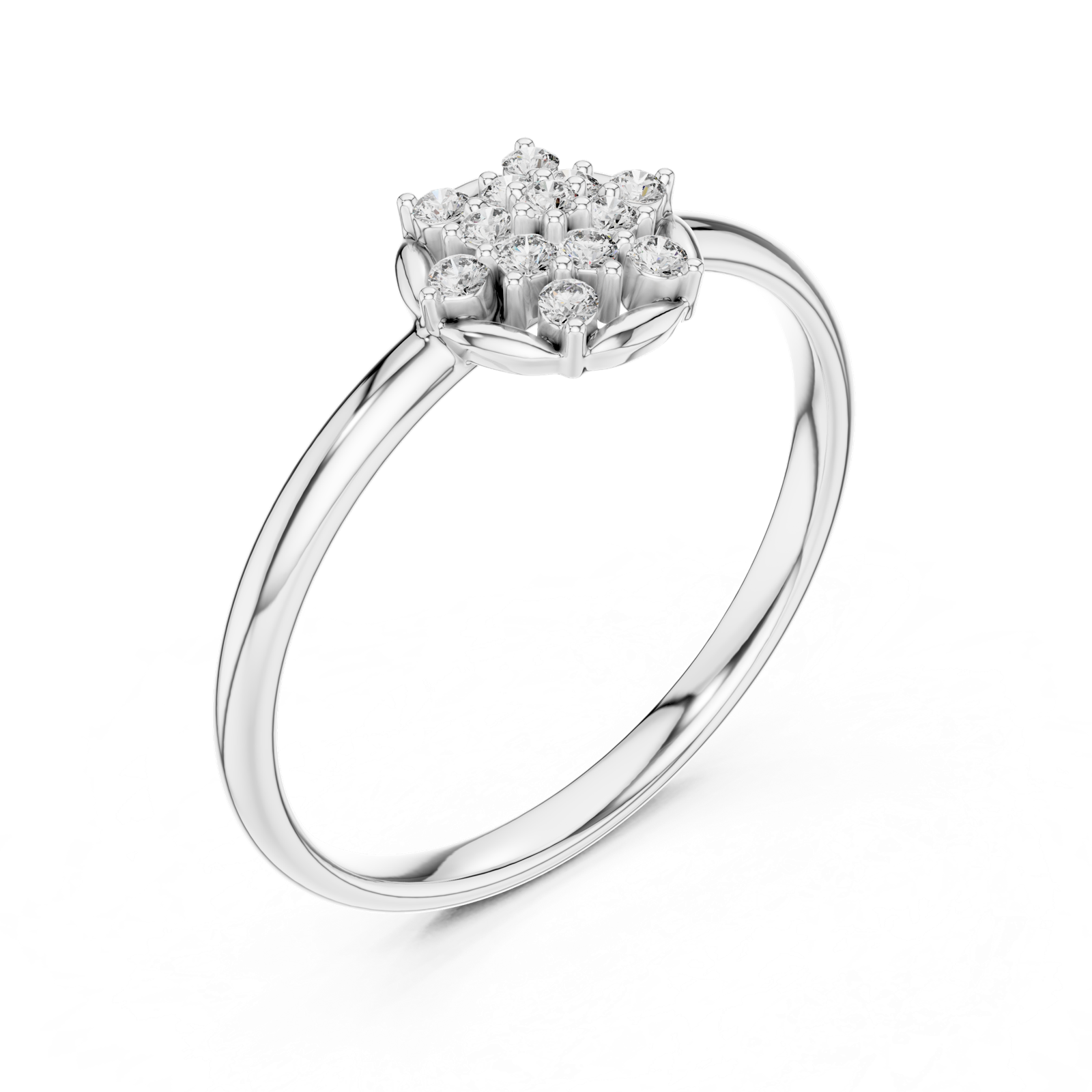 Gold Ring 1 (411), White Gold, view 2