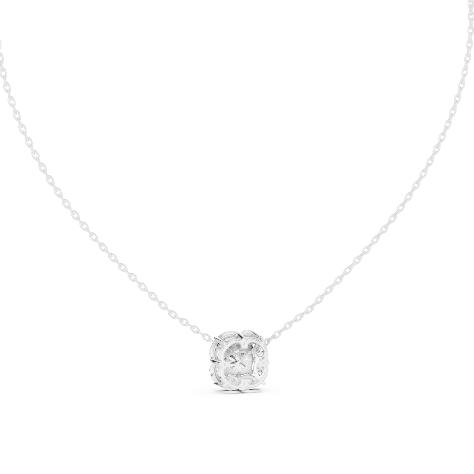 Gold Pendant GPD-0009, White Gold, view 4