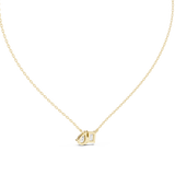14K Solid Gold Lab Diamond Pendant Necklace, Yellow Gold, view 4