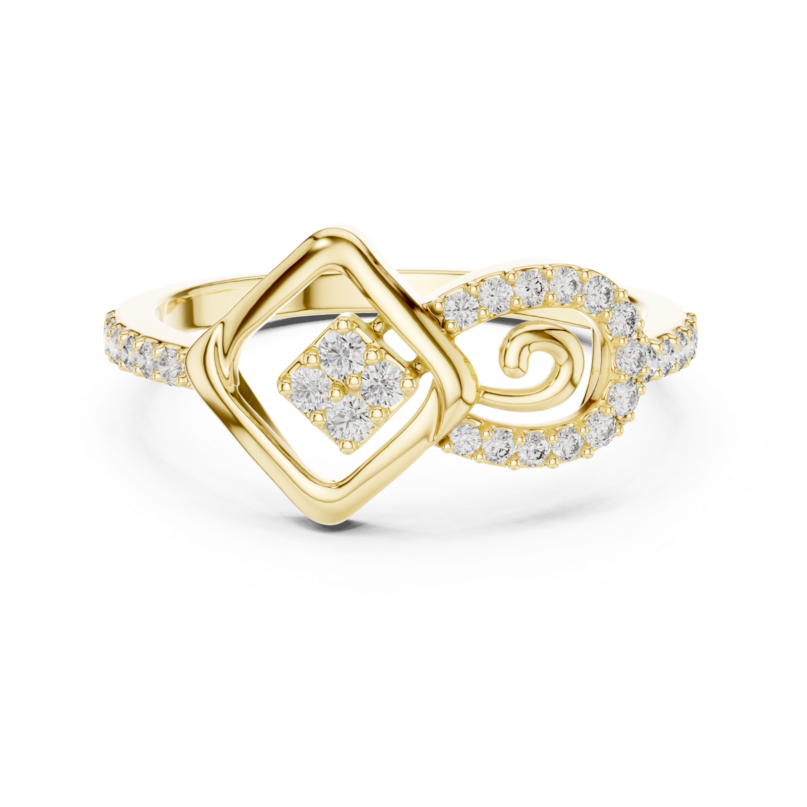 Gold Ring LR-01 (61), Yellow Gold, view 4