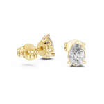 14K Solid Gold Lab Diamond Stud Earrings, Yellow Gold, view 1