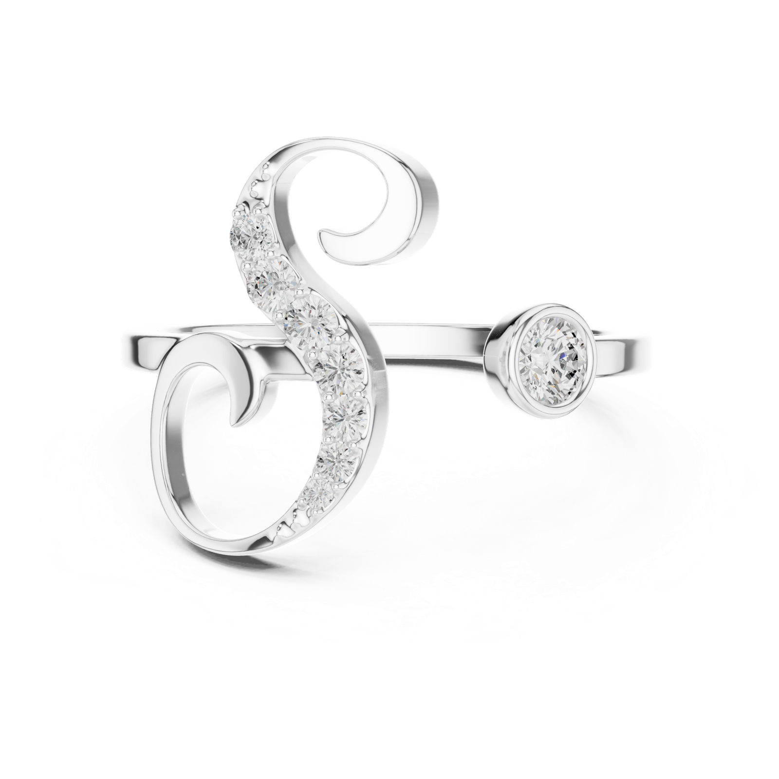 Gold Ring SBWR(29), White Gold, view 4