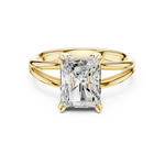 Gold Jewelry L36-7, Radiant center stone, Yellow Gold, view 4