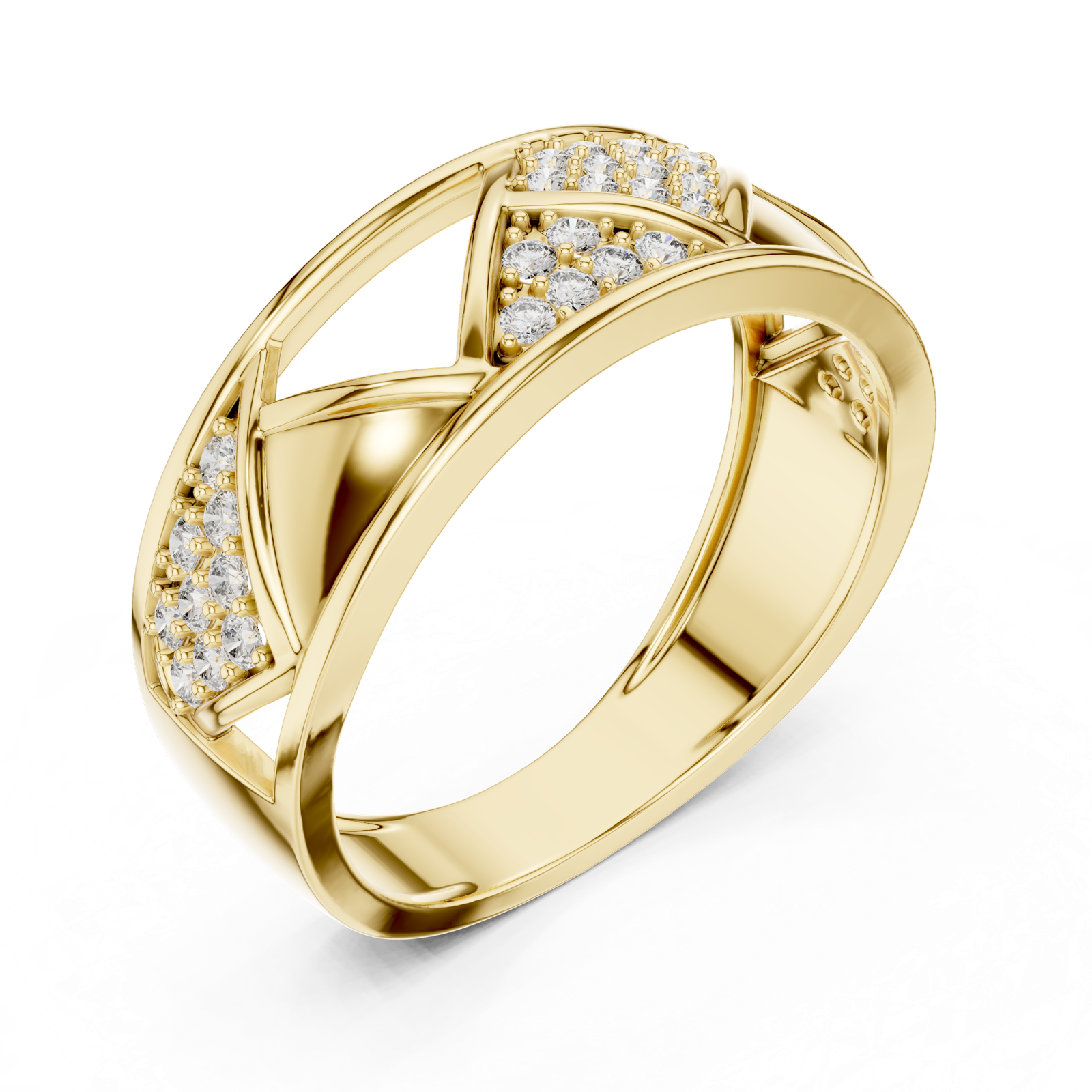 Gold Ring LR-01 (7), Yellow Gold, view 2