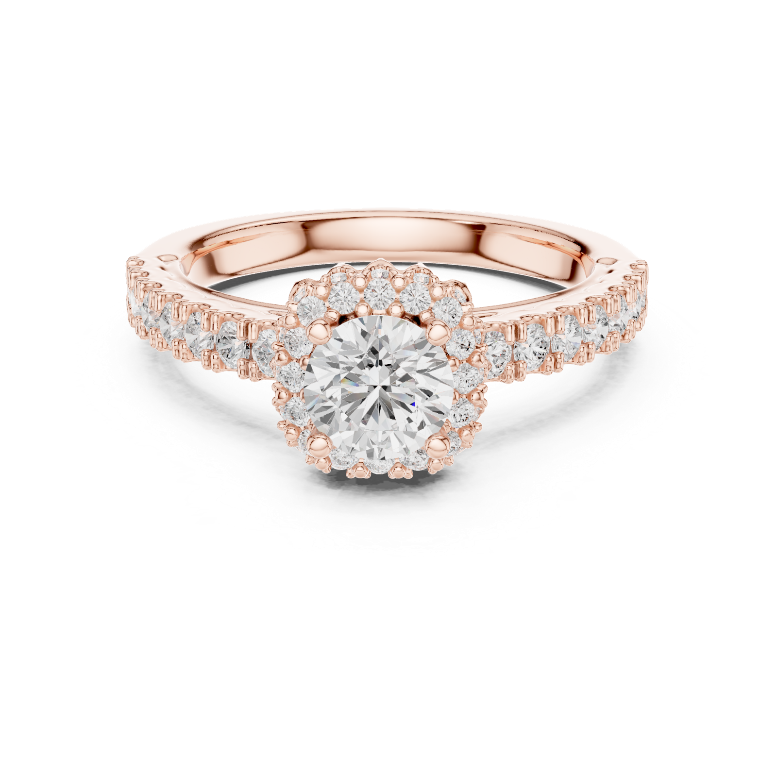 Gold Ring LR-0230, Rose Gold, view 4