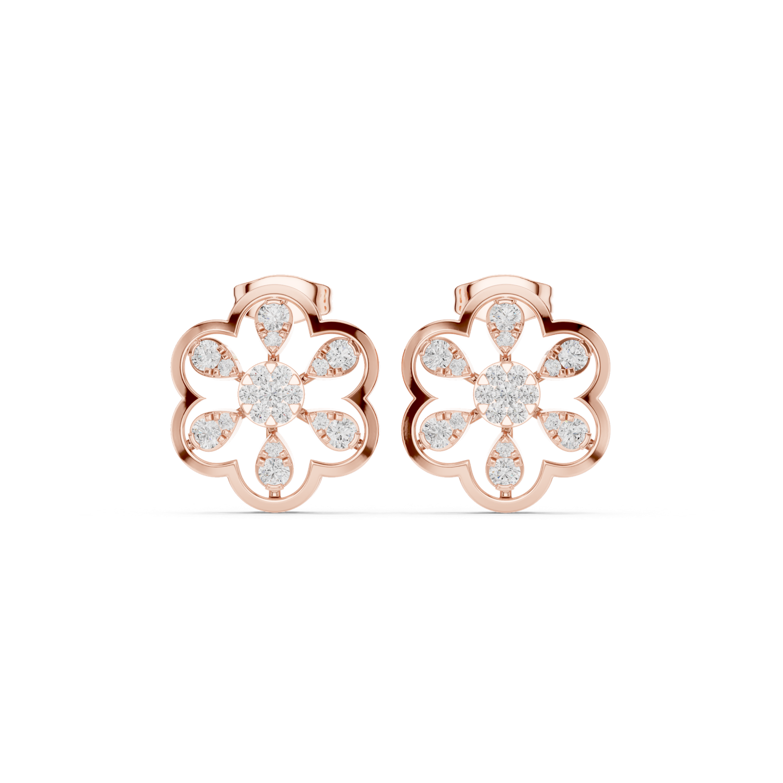 Gold Earrings 9-10009PE, Rose Gold