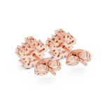 Gold Earrings AGDER-311, Rose Gold, view 3