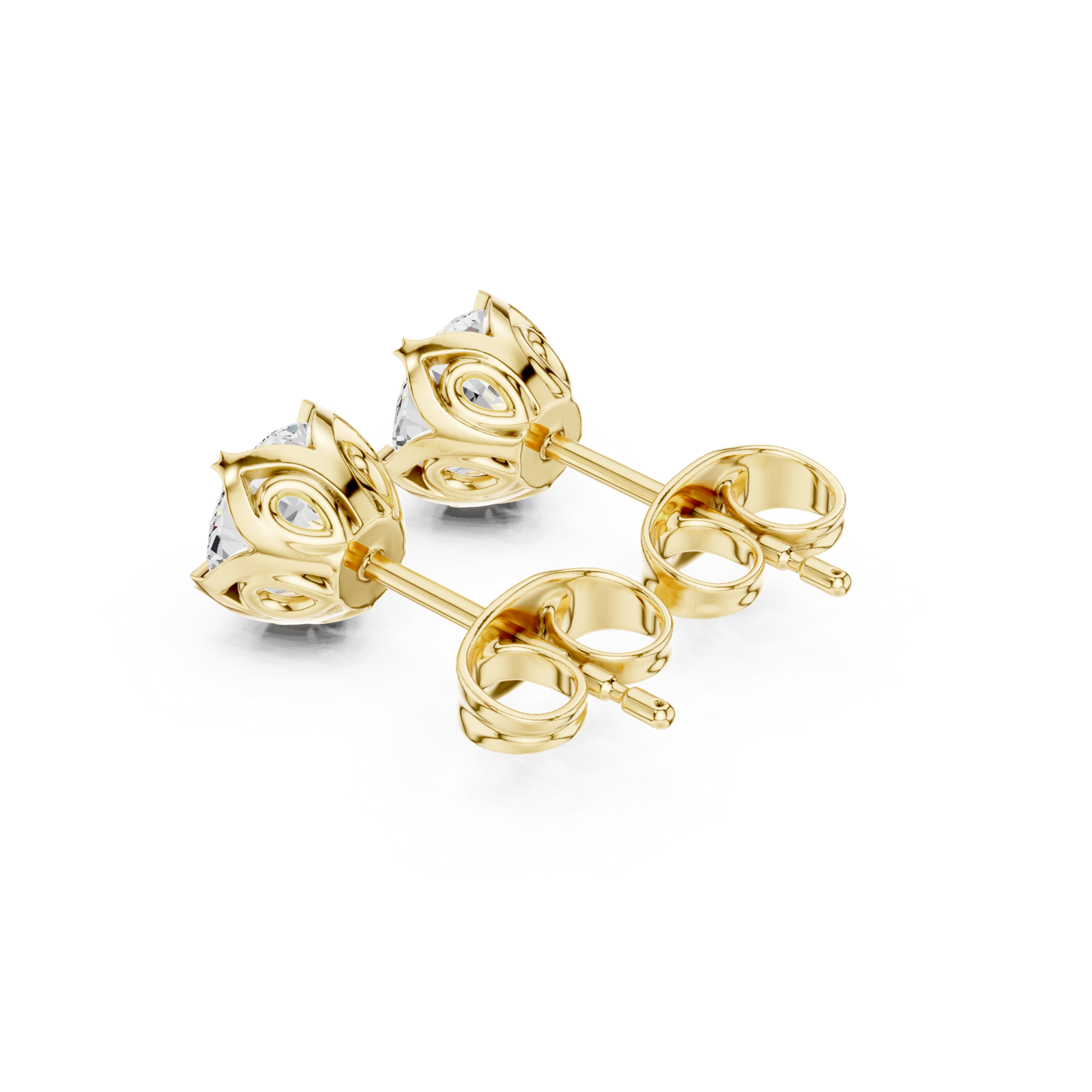 Gold Earrings APSE, Yellow Gold, view 2