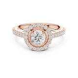Gold Ring DDLR-668, Rose Gold, view 4