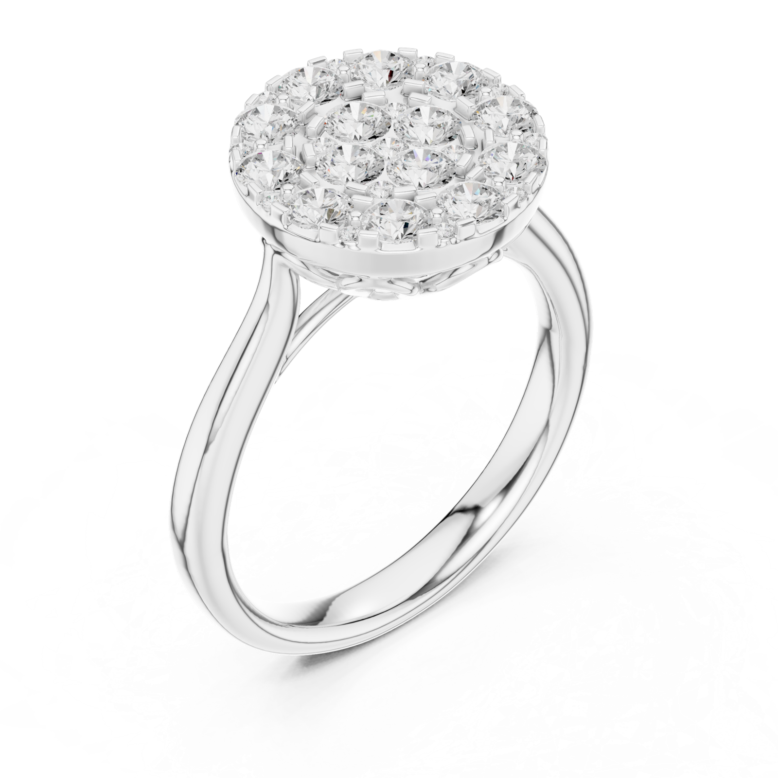 Gold Ring DDLR-781, White Gold, view 2