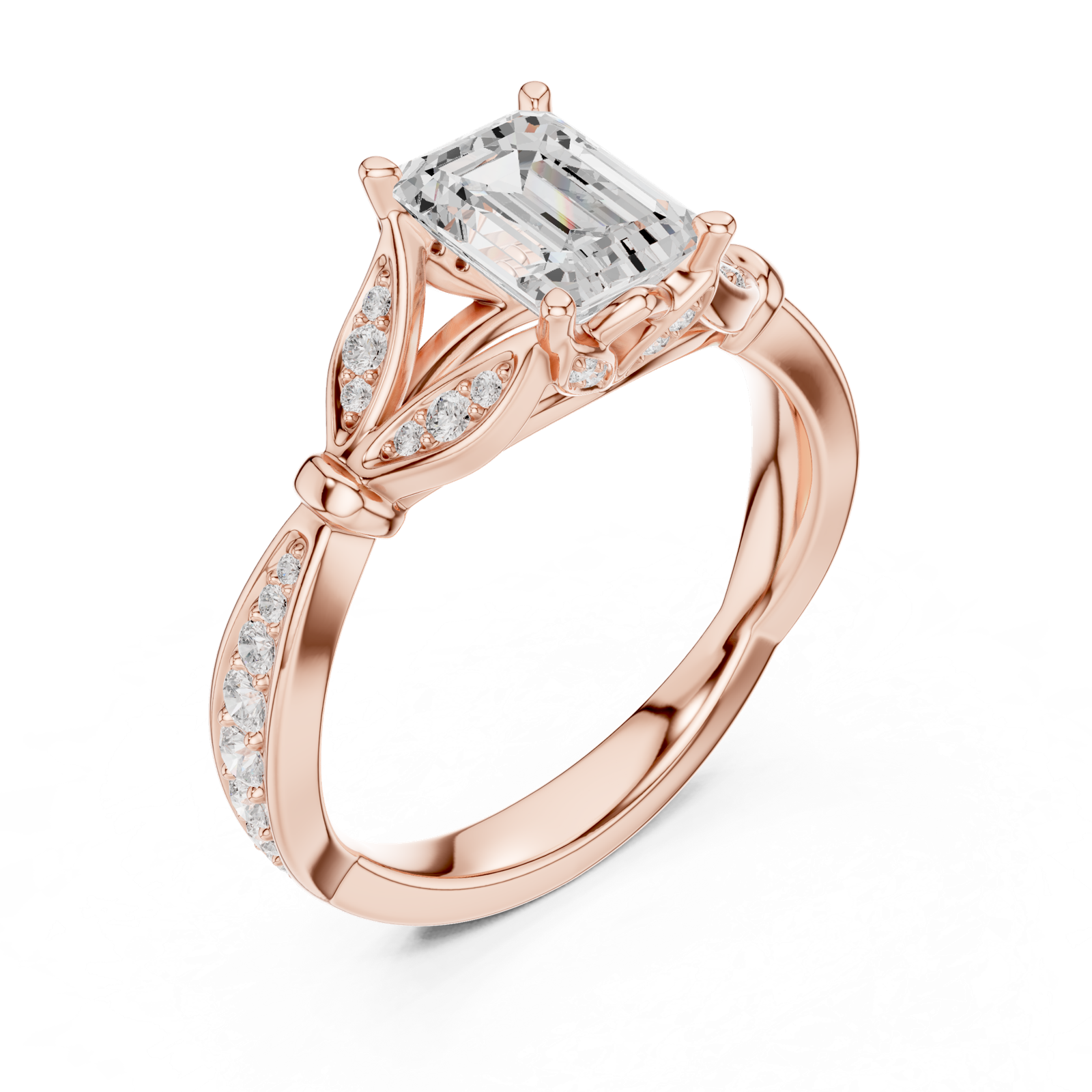 Gold Ring DDLR-933, Rose Gold, view 2