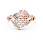 Gold Ring DDLR-760, Rose Gold, view 4