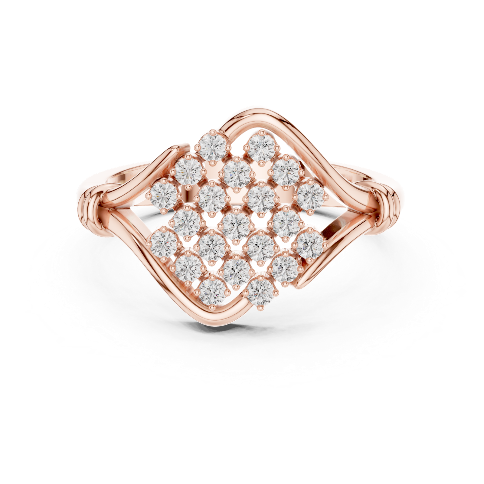Gold Ring DDLR-760, Rose Gold, view 4