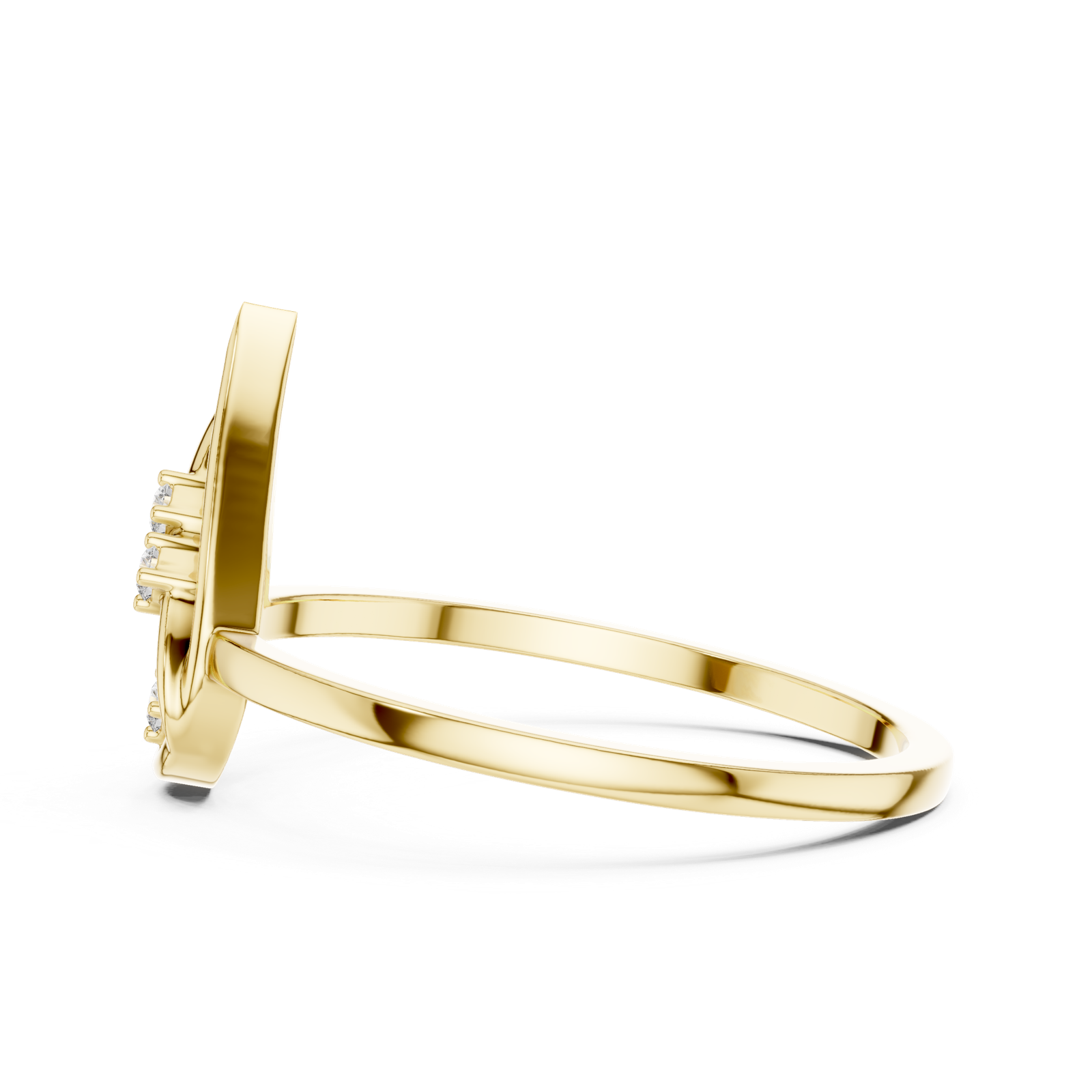 Gold Ring DR-6244, Yellow Gold, view 3
