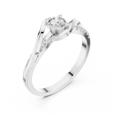 Gold Ring DDLR-836, White Gold, view 2