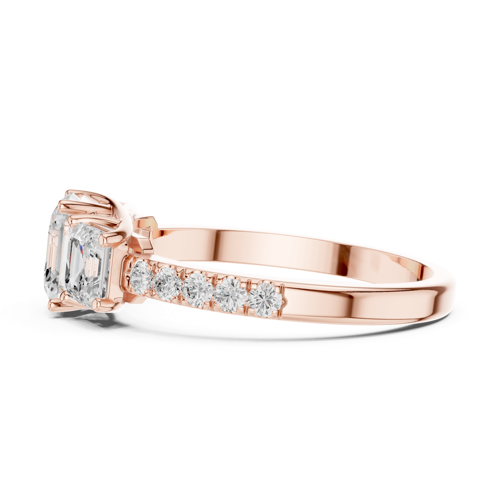 Gold Ring DDLR-1113, Rose Gold, view 3