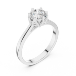 Gold Ring HLR-46, White Gold, view 2